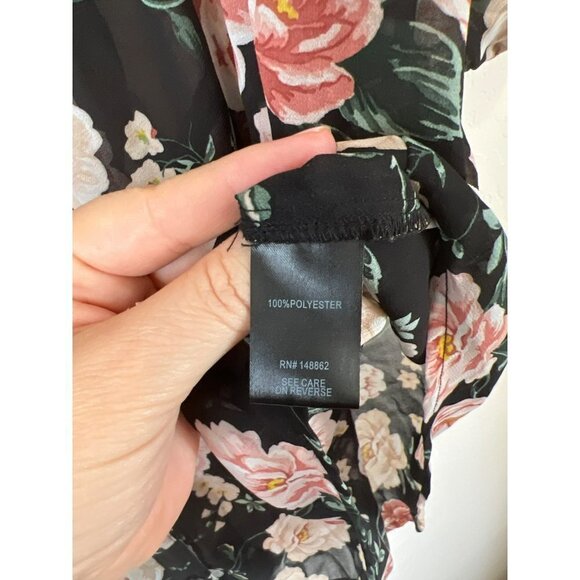 Torrid Women Plus Sz 3X Floral Tunic Blouse Flowy 100% Polyester - Picture 3 of 5